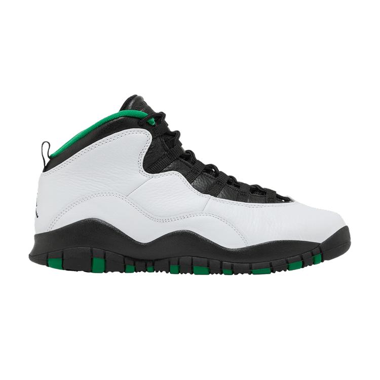 Kids' Sneakers Jordan 10 Retro Seattle (GS) White/Black-Green-Yellow