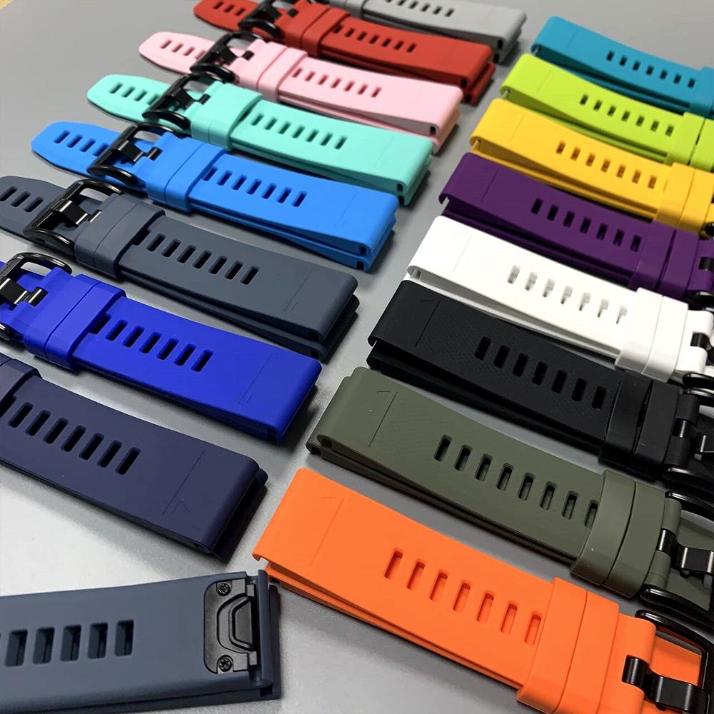 QuickFit Bracelet For Garmin Fenix 8 7 Series 22/26mm Sports Watchband For Garmin Forerunner 970 Quatix 8 Tactix7 Silicone Strap