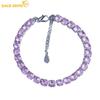 Classic Copper Alloy 16CM+3CM Pink Zircon Bracelet Ladies Jewelry Wedding Promise Party Gift