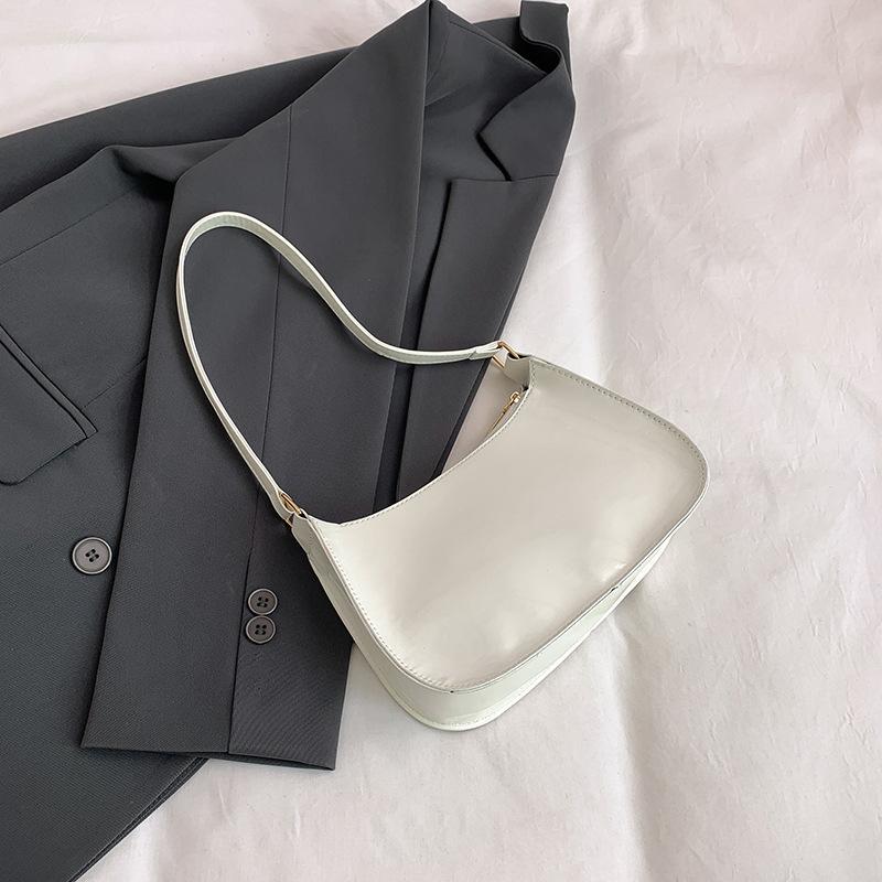 Премиальная однотонная простая женская сумка новая ретро ручная сумка на плечо подмышку универсальная женщина