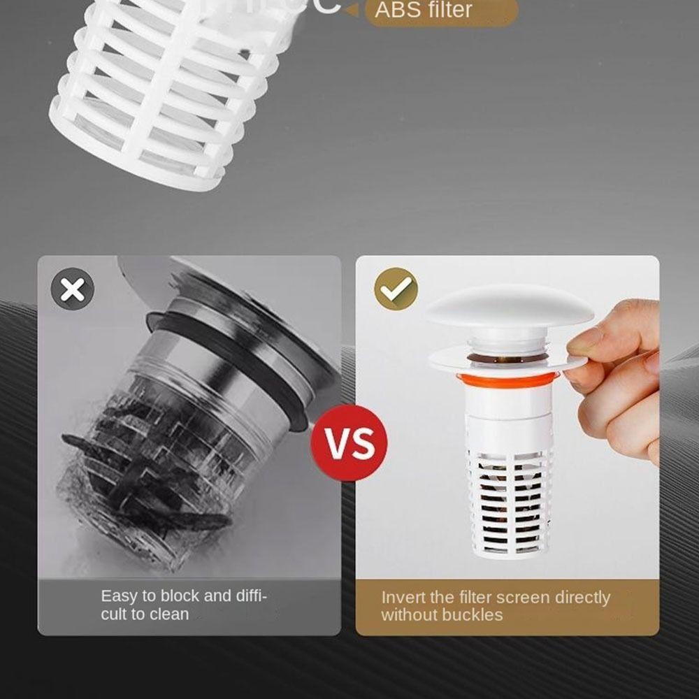 Rapid Drainage Pop-Up Bounce Core No Overflow Sink Drain Plug Wash Basin Drain Filter  Shower