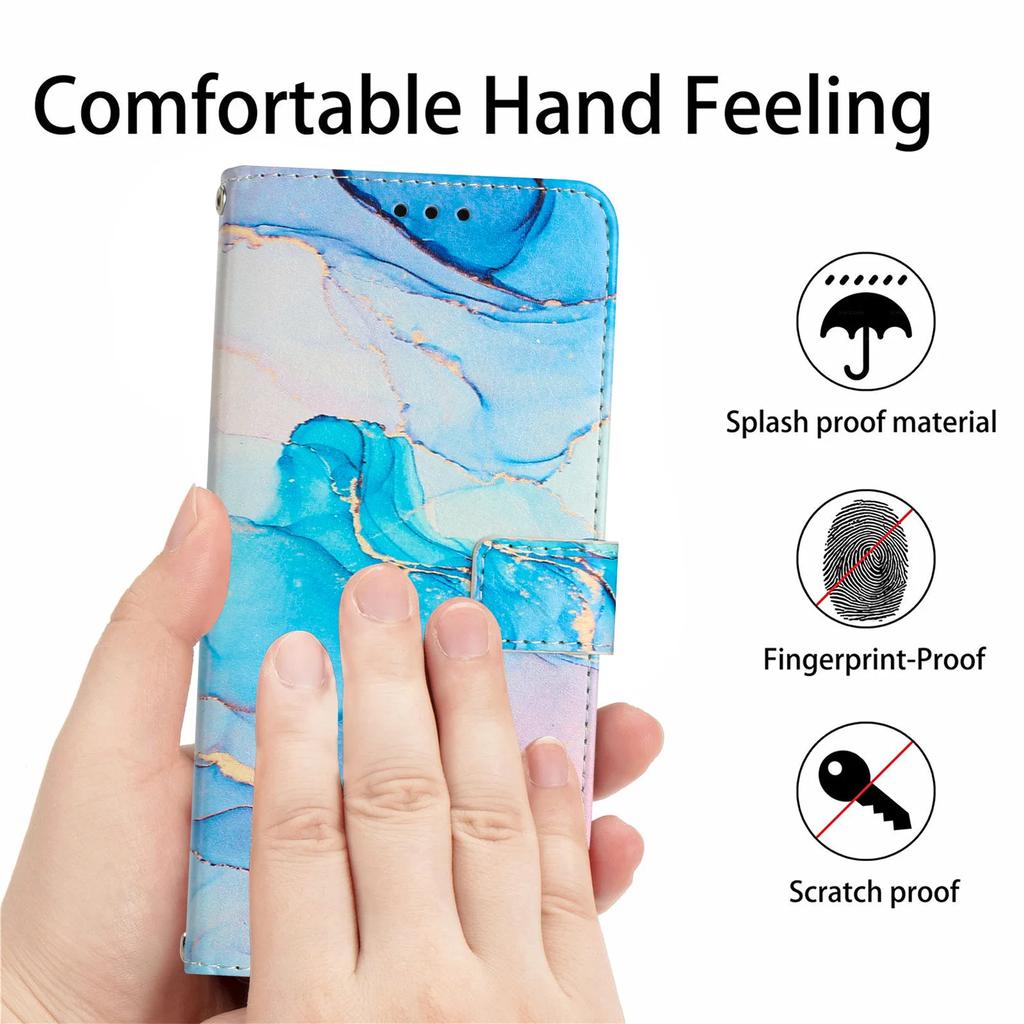 Роскошный кожаный чехол-книжка с мраморным рисунком для IPhone 15 Pro Max 14 Plus 13 12 11 8 7 Se 2026 Кошелек Подставка Слоты для карт Обложка Fundas