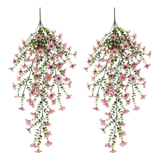 Уличные подвесные цветы, устойчивые к ультрафиолетовому излучению, букет искусственных цветов, всесезонные искусственные цветы из виноградной лозы для украшения окон, садов, крыльца, свадеб