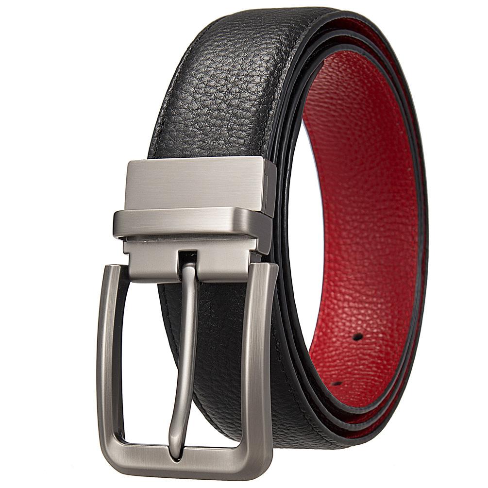 1 шт. Модный и модный перфорированный ремень, ремень из коровьей кожи первого слоя, деловой мужской ремень с пряжкой Ly35-35943-5