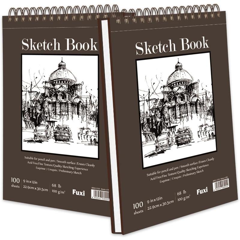 1 шт. скетчбук 9x12 дюймов, скетчбук с верхней спиралью, детский художественный рисовальный блокнот с чистыми листами