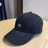 Korean-style wide brim hat that makes the face look smaller with small letters as Soft-top baseball cap for women, Korean style, casual and