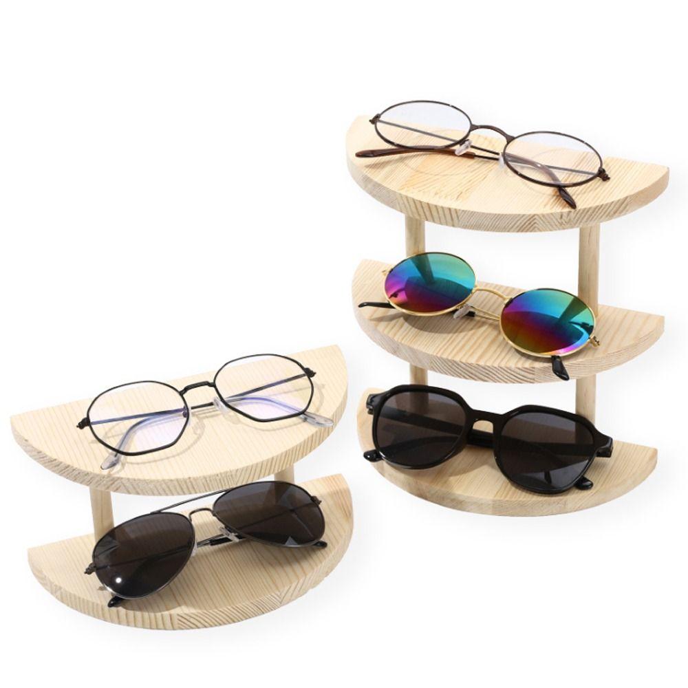Case Wooden Eyewear Stand Holder Eyeglasses Organizer Sunglasses Display Case Glasses Display Rack
