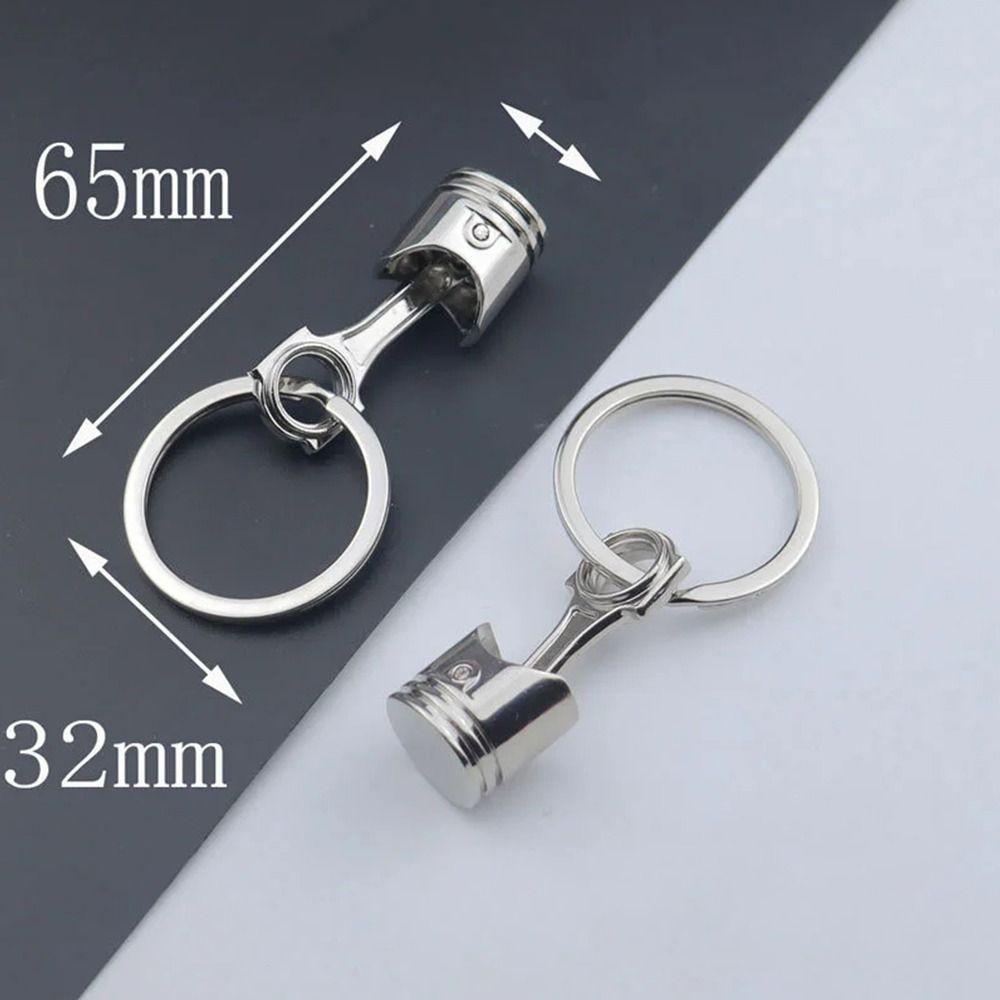 Car Accessories Piston Model Keyring Zinc Zinc Alloy Car Engine Piston Keychain Personality   Key Buckle