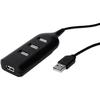 USB Hub - DIGITUS - 4 Ports - USB 2.0 - USB Powered - Black