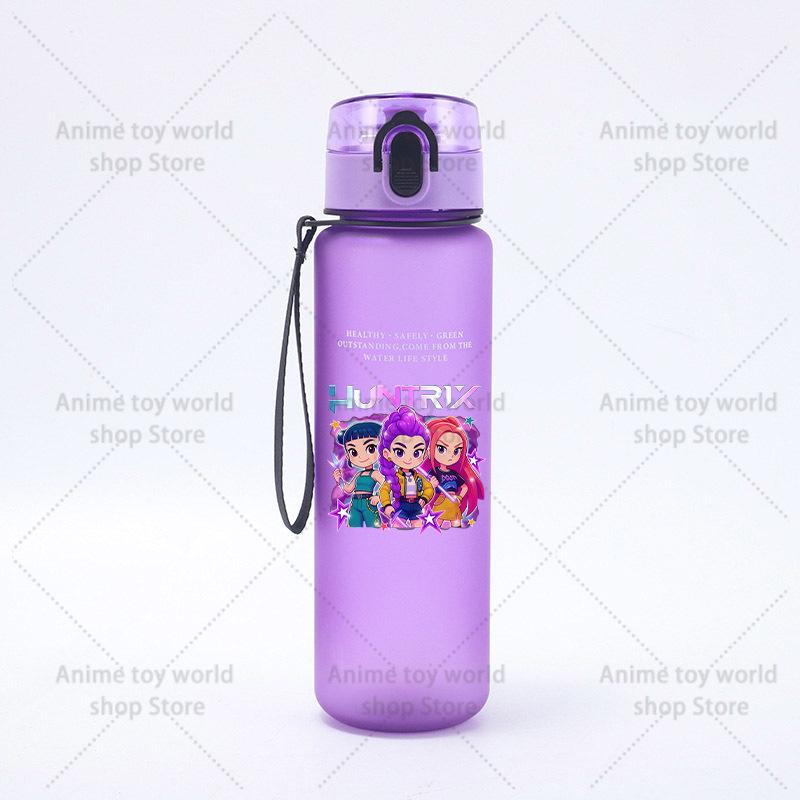 KPop Demons Hunters Large Capacity Sports Water Bottle Motivational Leak Proof Portable Reusable Cups Outdoor Travel Gym Jugs