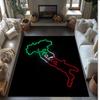 Italy Printed Flannel Area Rug Non Slip Soft Polyester Floor Carpet Indoor Decor Mat for Bedroom Living Room Sofa