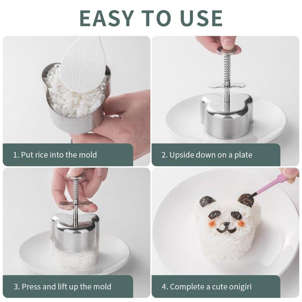 Multi Shape Set Onigiri Mold Stainless Steel Sushi Maker Classic Spam Musubi Mold Home DIY