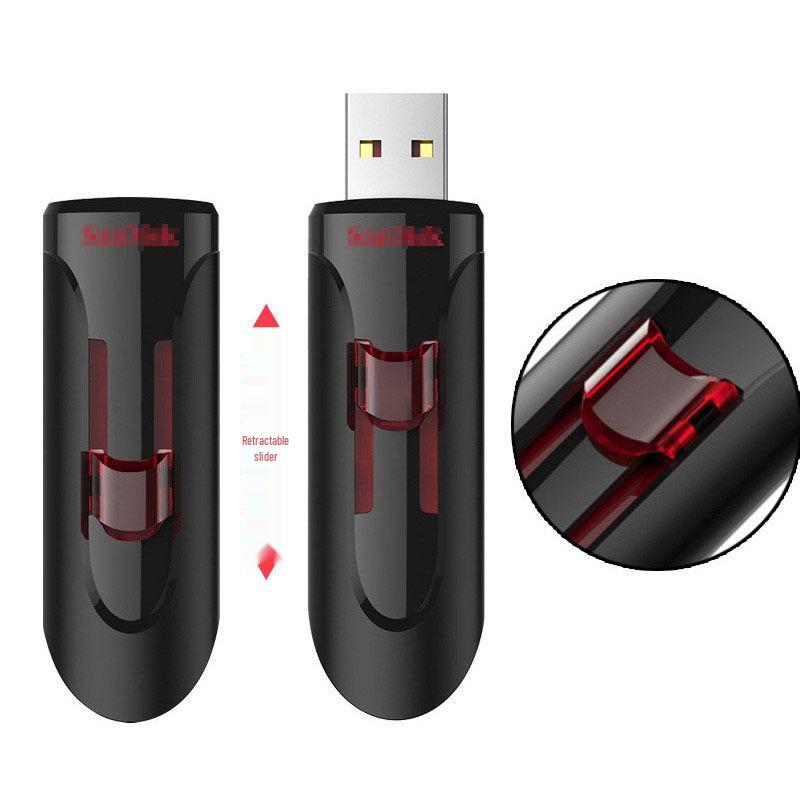 USB 3.0 флеш-накопитель Push-Pull 32 ГБ, высокоскоростное хранилище 64 ГБ/128 ГБ для автомобиля или делового использования