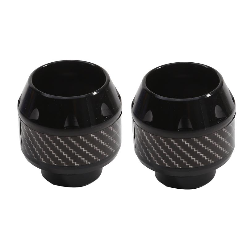A Pair Of Carbon Fiber Motorcycle Front Fork Covers, Universal Frame Slider Pads, Suitable For Motorcycles And Scooters