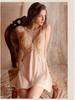 Женская ночная рубашка из кружева Ice Silk с нагрудными подушечками и тонкими бретелями - Осенняя коллекция