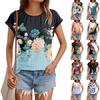 Женские топы, футболки с коротким рукавом, блузки с принтом, нарядные повседневные ажурные вышивки, летняя модная одежда