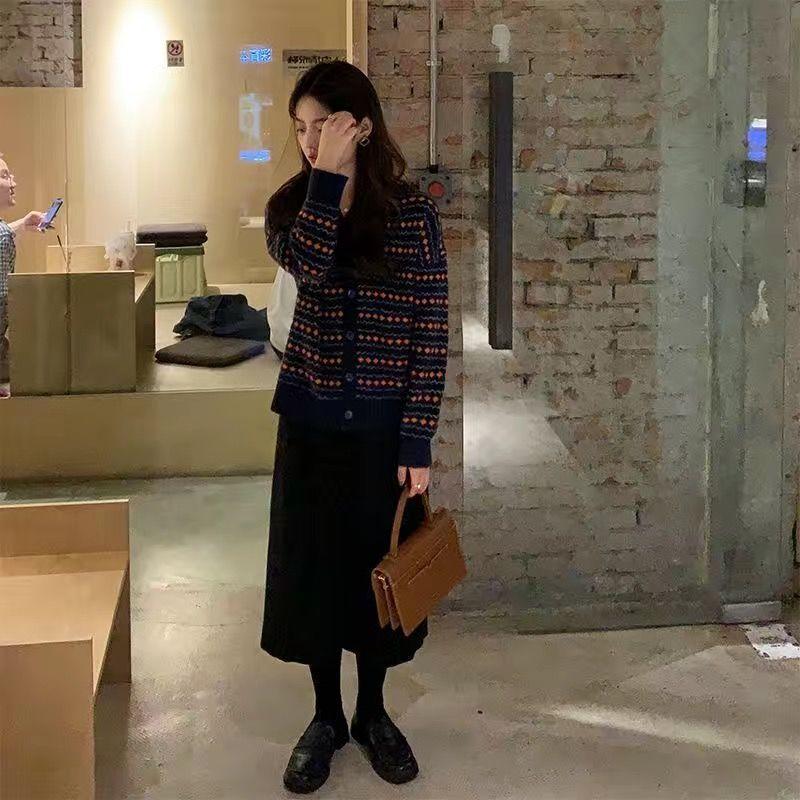 Осенне-зимняя женская красная вязаная юбка-полусолнце с высокой талией длиной до колена облегающая юбка-карандаш приталенная шерстяная юбка