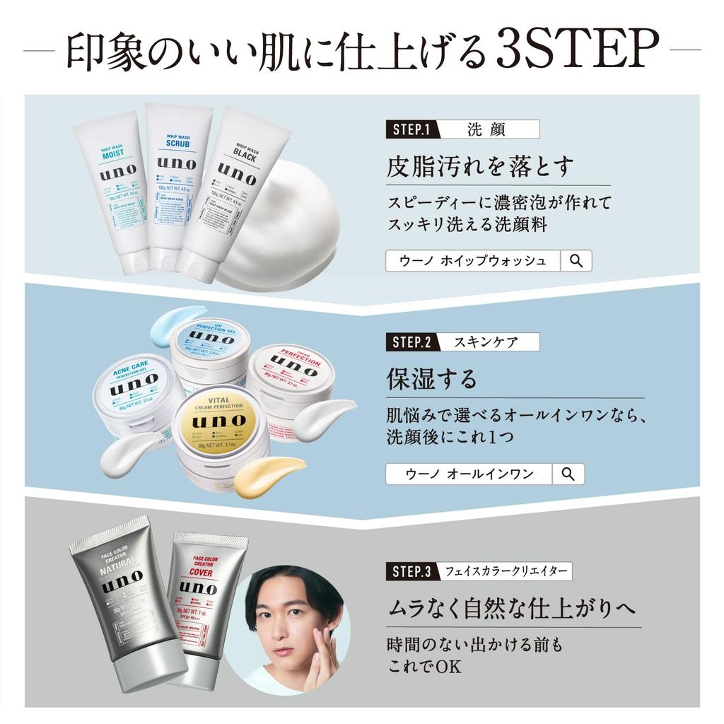 Uno UV Perfection Gel 80г Увлажняющий Охлаждающий Гель для Защиты от УФ-лучей для Ухода за Кожей и Сухой Кожей (Квази-лекарство) Всё в одном для мужчин, Лосьон, Эмульсия,