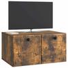 Wall Mounted TV Cabinet 59.5 x 41 x 30 cm Smoked Oak