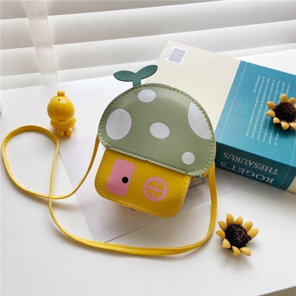 Case Cover Kids Messenger Bag Protective Coin Shoulder Bag Lightweight Mushroom Phone Bag  Cycling