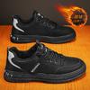 Мужская обувь для трудовой страховки зимняя бархатная теплая рабочая повседневная спортивная обувь на доске с мягкой подошвой износостойкая хлопковая обувь