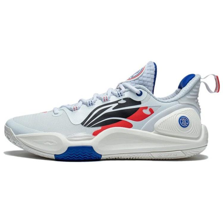 Li Ning Flash 9 Basketball Shoes Men Sneakers White Red ABPT001-4