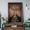 Stage Retro Portrait Poster Print Canvas Wall Art Renaissance Animal Head Living Room Decoration