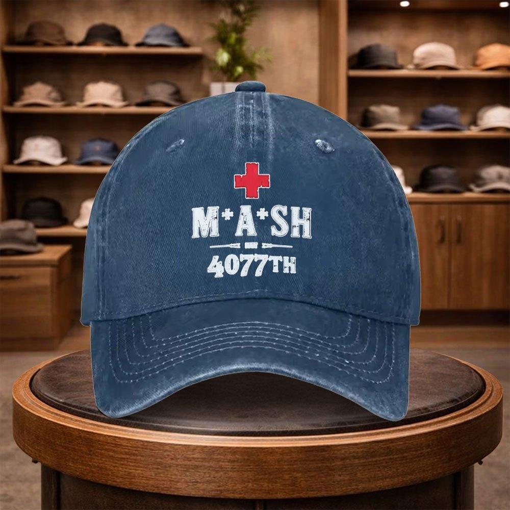 Army Mobile Surgical Hospital Print Baseball Cap Casual Snapback Hat Fashionable Outdoor Adjustable Cap Suitable for All Se