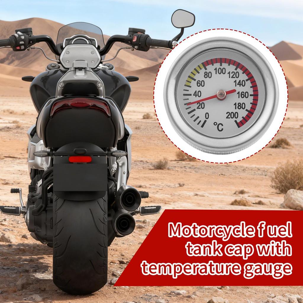 Для мотоцикла M20*2.5 Крышка-заглушка маслозаливной горловины мотоцикла с термометром Замена крышки масляного бака мотоцикла Для