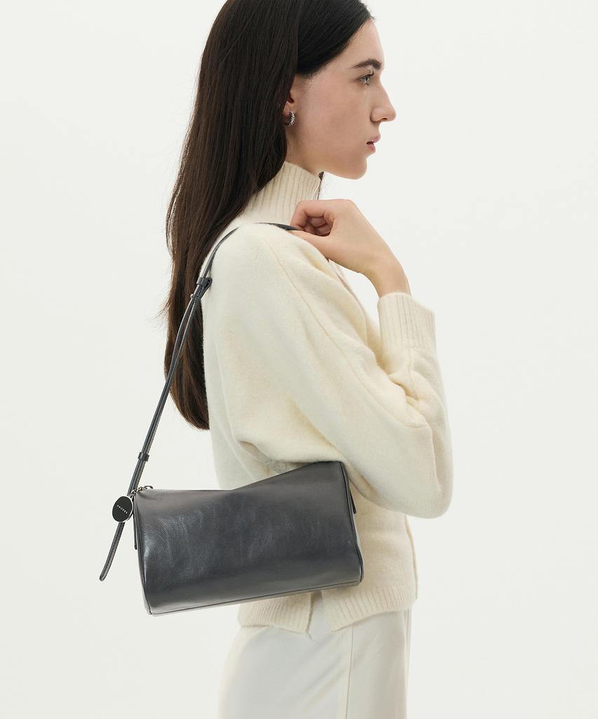Anodds Pidi Medium Leather Boston Shoulder Bag 4 Colors