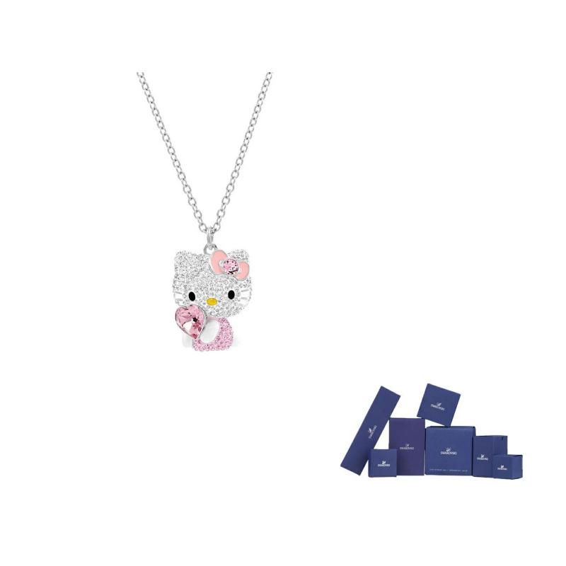 Swarovski Ожерелье с хрустальным сердцем Hello Kitty для женщин 5228241
