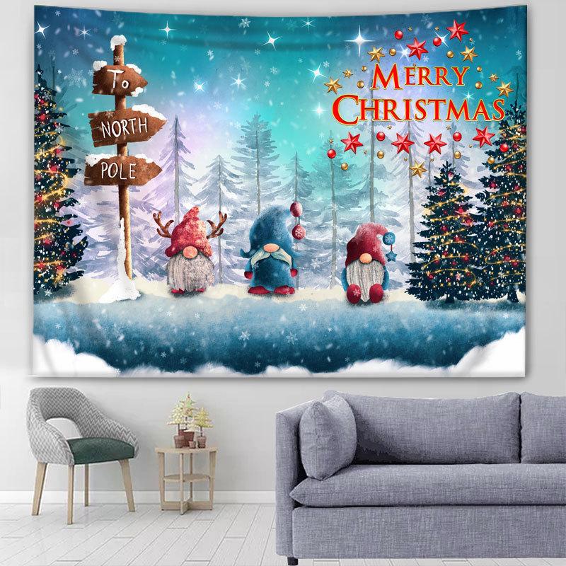 Рождественский фон, ткань, подвесная ткань, прикроватный гобелен для девочек, настенная ткань для общежития, подвесная картина
