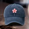 pc Adjustable Hat with Pink Cherry Blossom Print Unisex Outdoor Sport Style Ideal Gift for Wedding Party Birthday Racing T