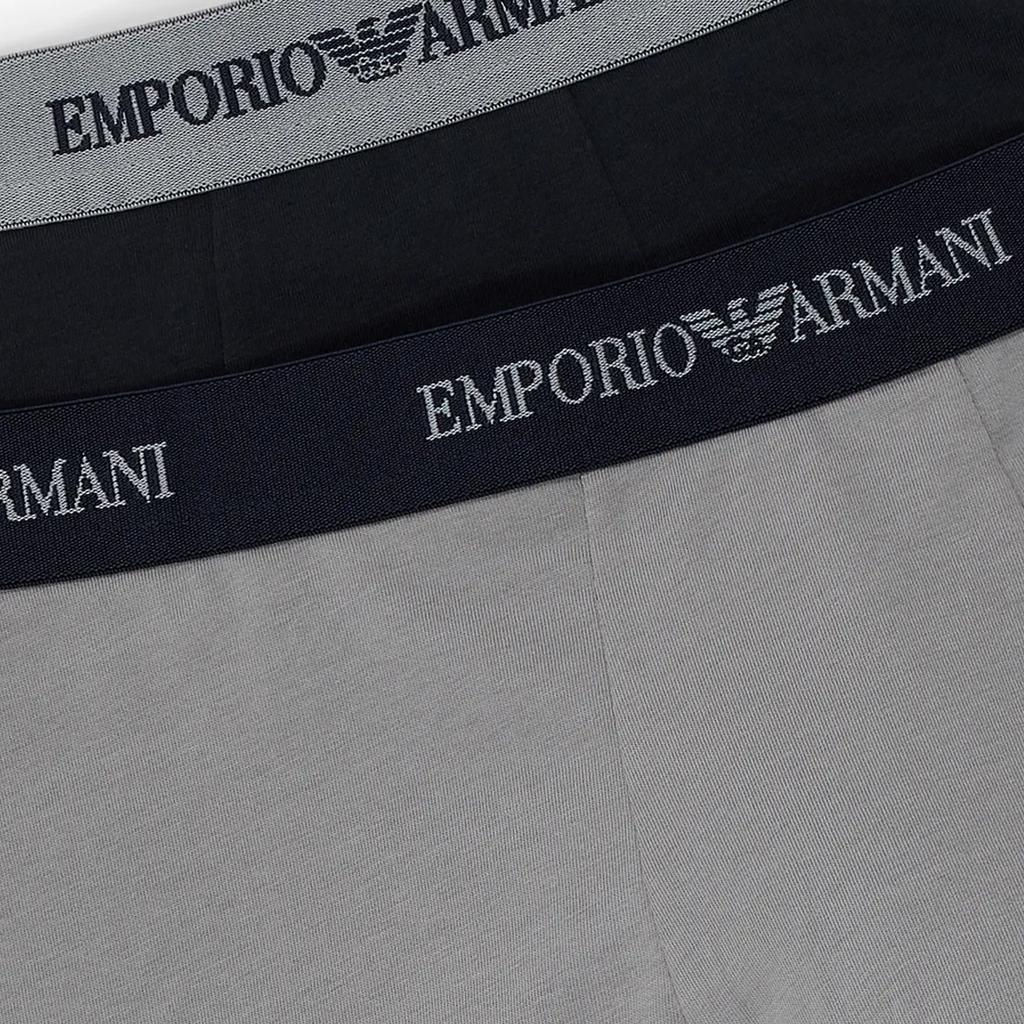 Emporio Armani Боксеры с узором из букв на поясе, 2 шт., мужское нижнее белье 111268CC-71711-3742