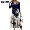 Women's Fashion Summer Spring Long Sleeve O-Neck Casual Dresses