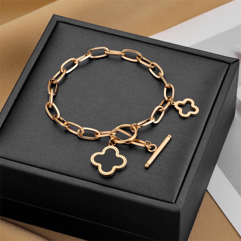 Корейский браслет женской моды из титановой стали Дун Дэмун - Нержавеющий, Высококлассный, Дизайн через границу.