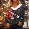 Long Sleeve Shirts For Women Cute Tops Christmas Prints Tees Blouses Casual Plus Size Basic Tops Pullover