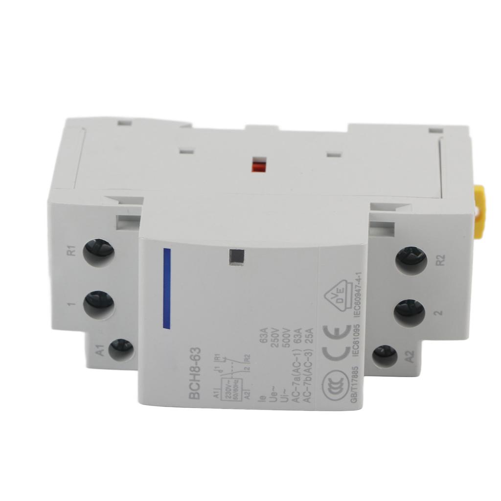 2P 63A Household AC Contactor DIN Rail Mount 1NO 1NC (220V230V)