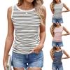 Женский топ-майка с круглым вырезом и контрастной нитью на весну и лето