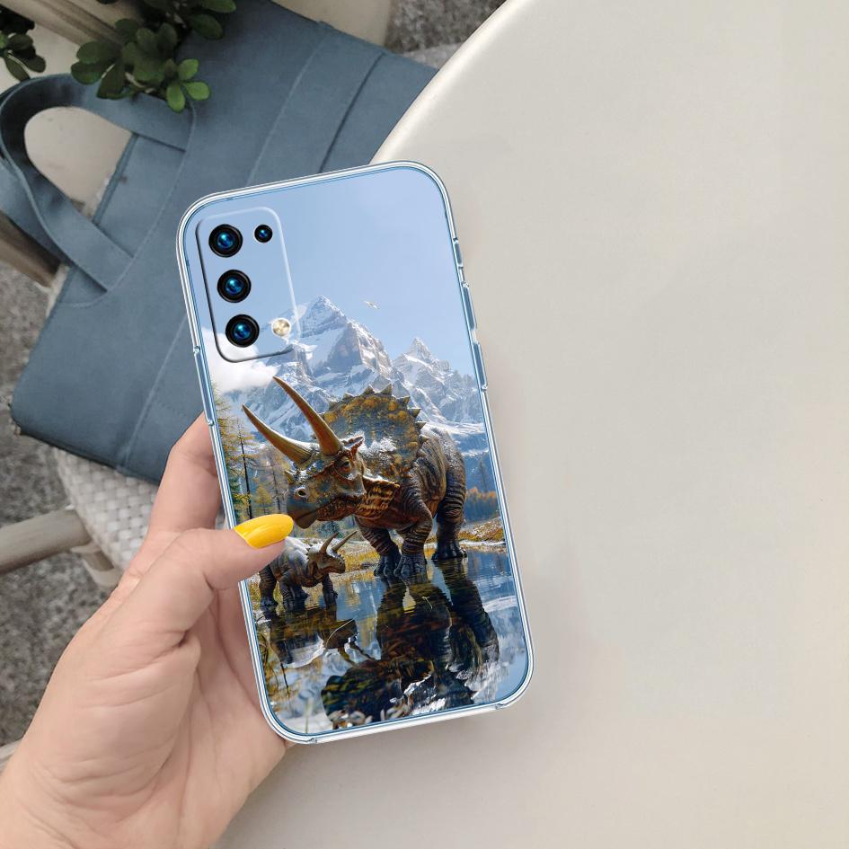 MY8 Dinosaur Soft Shell Transparent Phone Case for Motorola Moto Edge 20 30 40 50 S30 Fusion Ultra Pro Neo Lite + G200 G23