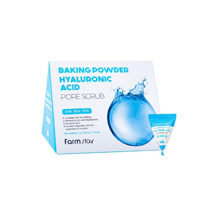 Farm Stay Baking Powder Гиалуроновая кислота Скраб для пор 1 коробка (25 штук)