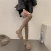 2025 Autumn Winter Korean Style Over-the-Knee Slimming Boots for Petite Women Thick Sole Knight-Inspired Slimming Long Boots