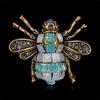 Retro Bee Rhinestone Painting Oil Brooch Personality Cute Animal High -End Exquisite Pectoral