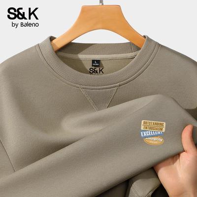 Мужской свитшот с круглым вырезом и принтом букв серии Baleno S&K