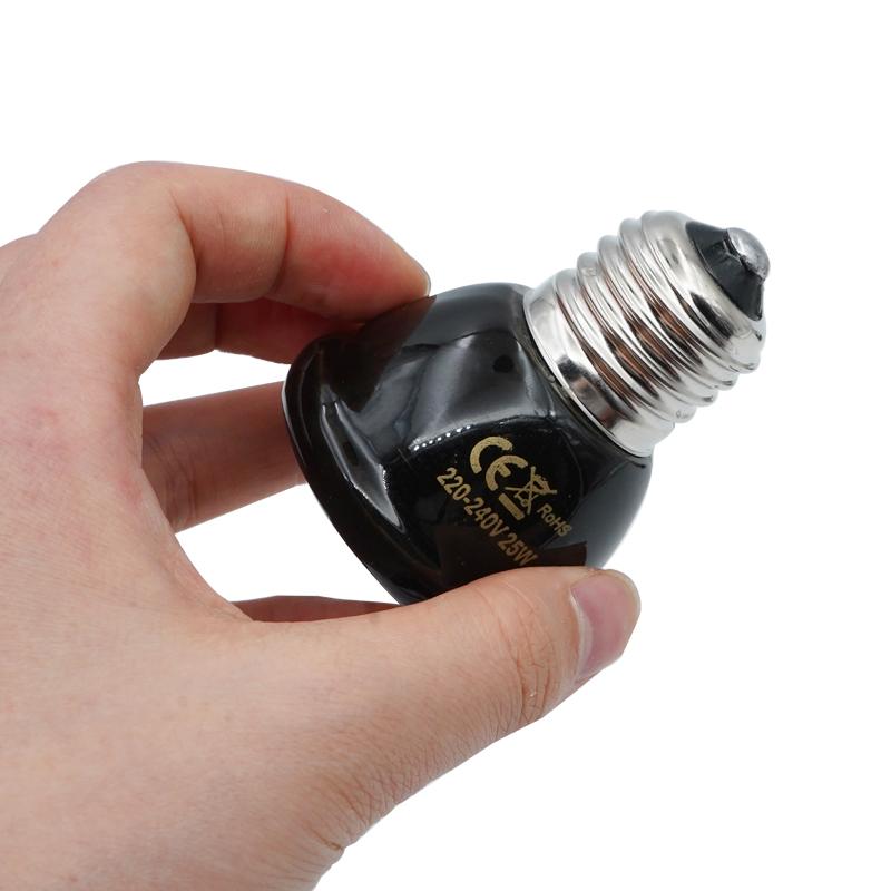 Pet Heating Light Bulb 25W 50W 75W 100W Mini Infrared Ceramic Emitter Heat Light Lamp Bulb For Reptile Pet Brooder 220V