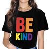 Pride LGBT Gay Love Be Kind Premium Tshirt Girl Tops Fashion Summer Polyester Clothes Femmes Harajuku T Shirt