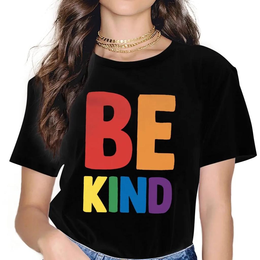 Pride LGBT Gay Love Be Kind Premium Tshirt Girl Tops Fashion Summer Polyester Clothes Femmes Harajuku T Shirt