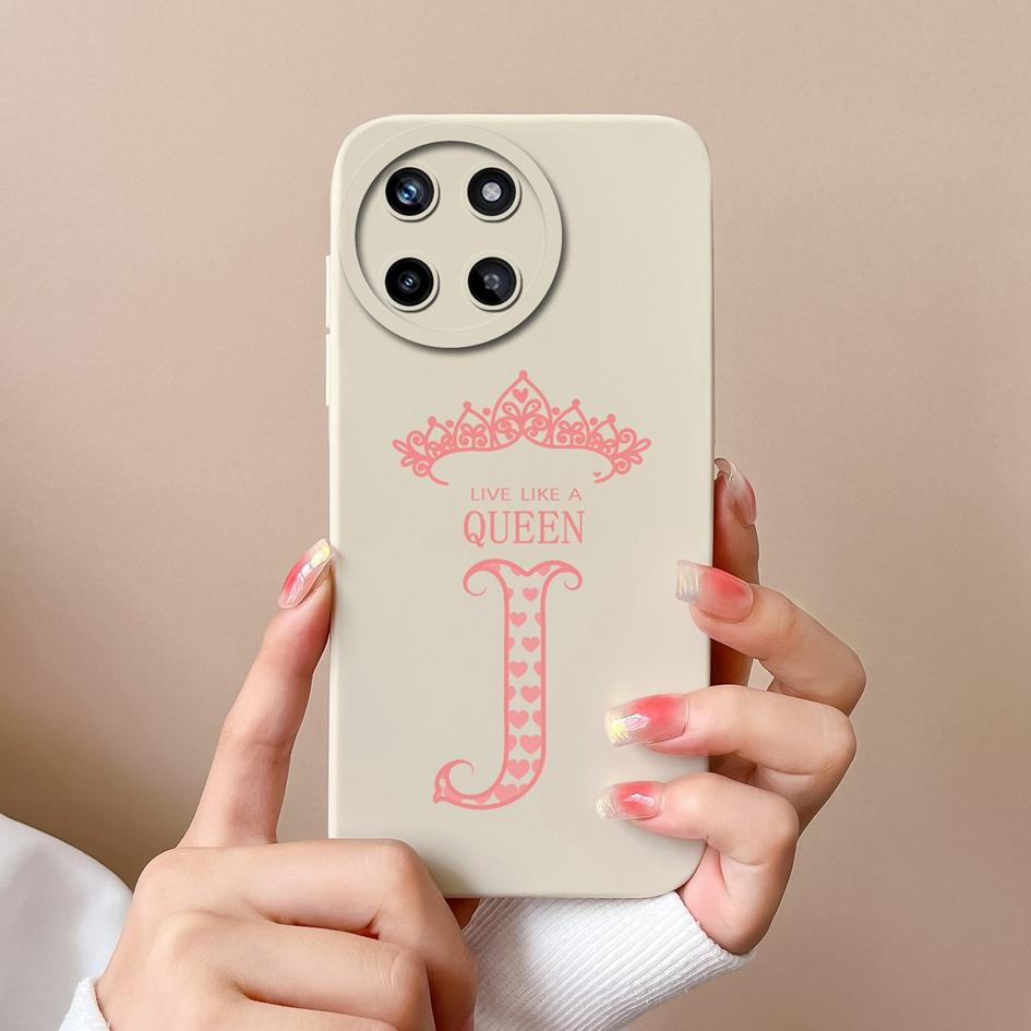 Для OPPO Realme V20 V23 V25 V30 X2 X7 XT Q5 Pro U1 V13 V15 чехол для телефона модный чехол с буквами Короны жидкий мягкий силиконовый матовый противоударный чехол-бампер