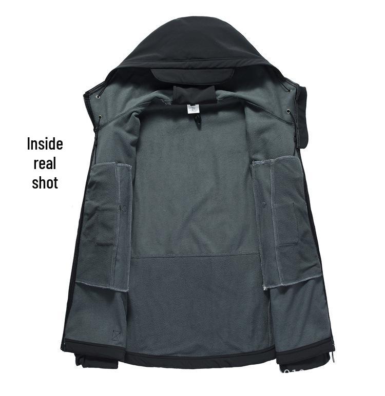 Мужской зимний комплект из флисовой куртки и брюк из софтшелла для рыбалки, катания на лыжах и альпинизма.