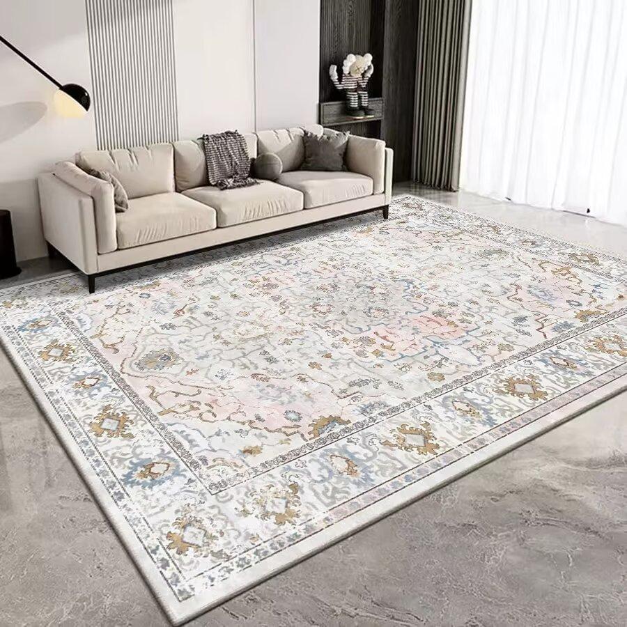 Персидский Ретро Большой Ковер для Гостиной Бохо Декор Дома Ковры для Зоны Дивана 200x300 см Холл Кофейные Столики Легко Чистящиеся Напольные Коврики